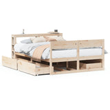 Bed Frame without Mattress 120x190 cm Small Double Solid Wood Pine