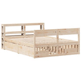 Bed Frame without Mattress 120x190 cm Small Double Solid Wood Pine