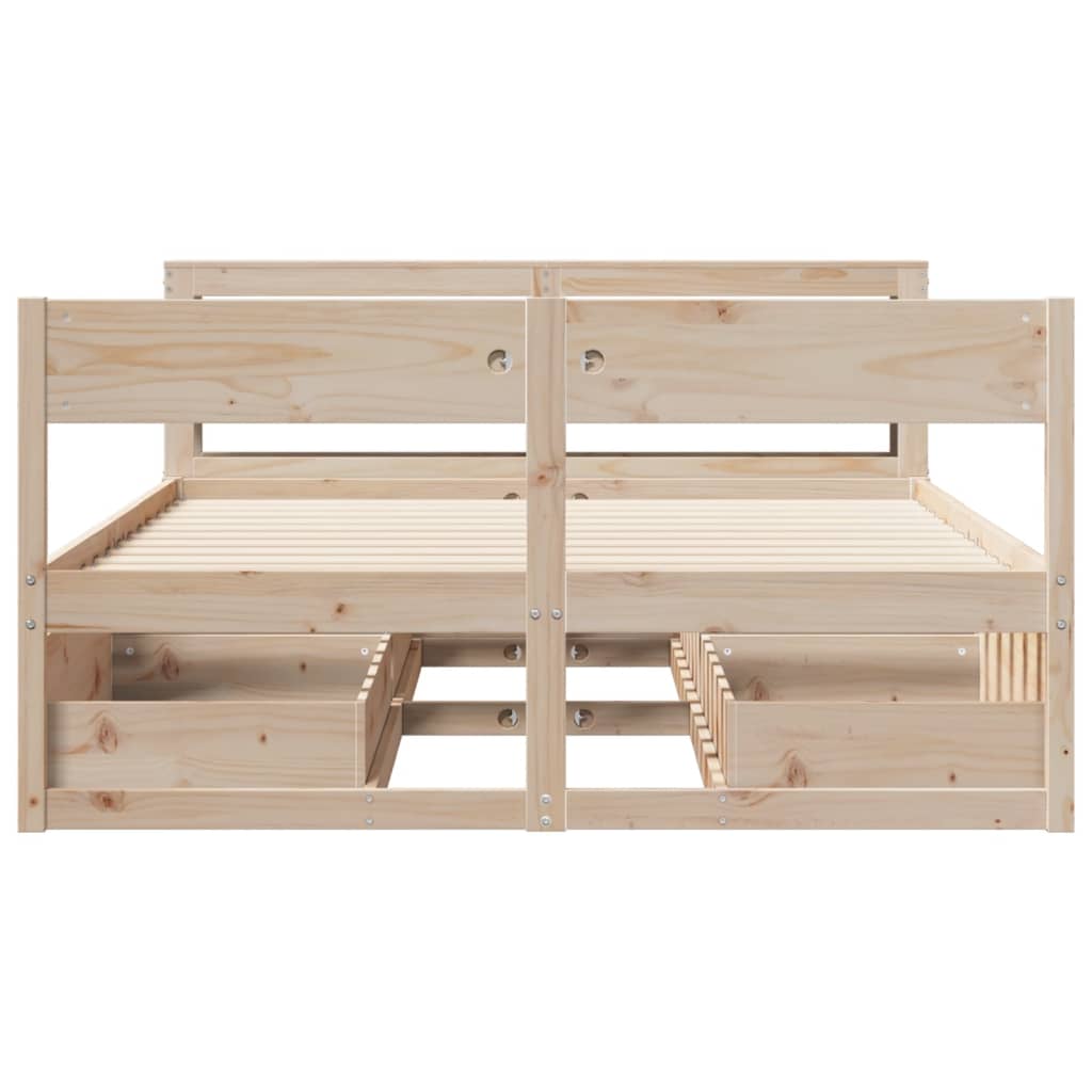 Bed Frame without Mattress 120x190 cm Small Double Solid Wood Pine