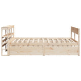 Bed Frame without Mattress 120x190 cm Small Double Solid Wood Pine