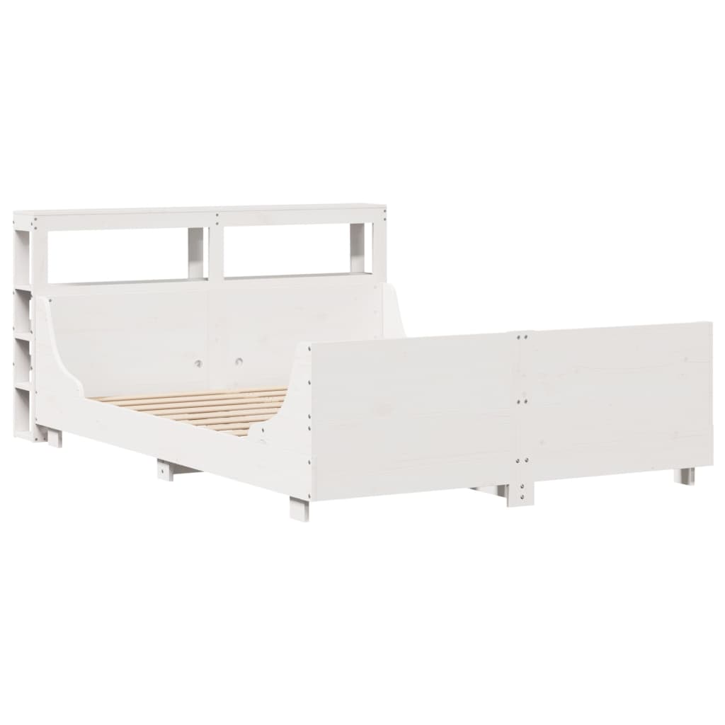 Bed Frame without Mattress White 160x200 cm Solid Wood Pine