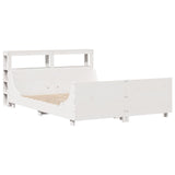 Bed Frame without Mattress White 160x200 cm Solid Wood Pine