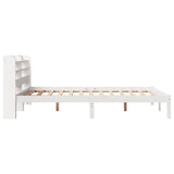 Bed Frame without Mattress White 140x190 cm Solid Wood Pine