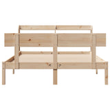 Bed Frame without Mattress 140x190 cm Solid Wood Pine