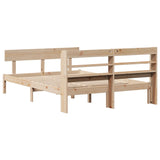 Bed Frame without Mattress 140x190 cm Solid Wood Pine