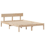 Bed Frame without Mattress 140x190 cm Solid Wood Pine