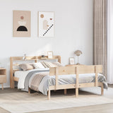 Bed Frame without Mattress 140x190 cm Solid Wood Pine