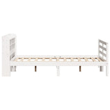 Bed Frame with Headboard without Mattress White 140x190 cm