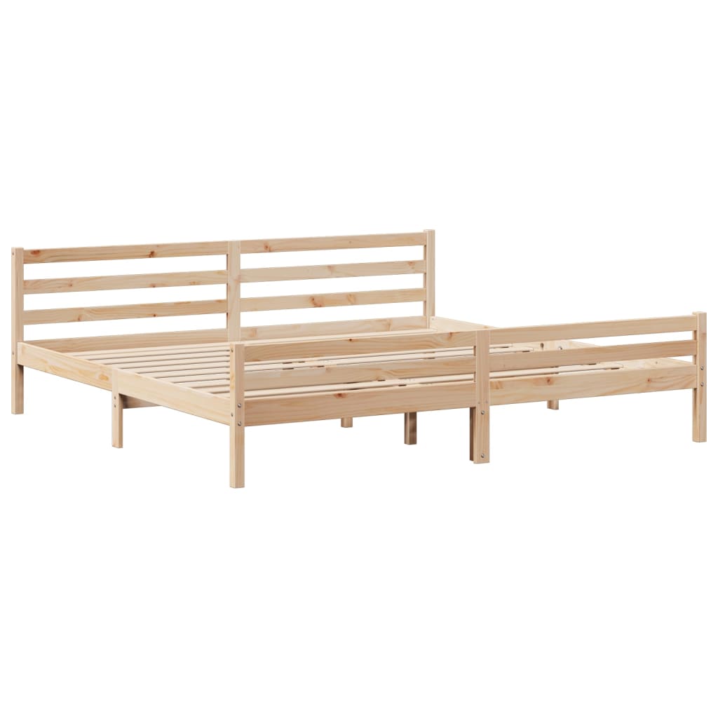 Bed Frame with Headboard without Mattress 200x200 cm