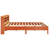 Bed Frame without Mattress Wax Brown 180x200 cm Super King Solid Wood Pine