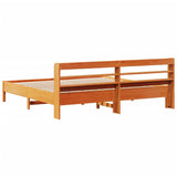 Bed Frame without Mattress Wax Brown 180x200 cm Super King Solid Wood Pine