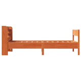 Bed Frame without Mattress Wax Brown 75x190 cm Small Single Solid Wood Pine