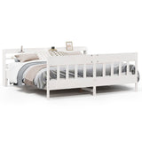 Bed Frame without Mattress White 180x200 cm Super King Solid Wood Pine