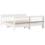 Bed Frame without Mattress White 180x200 cm Super King Solid Wood Pine