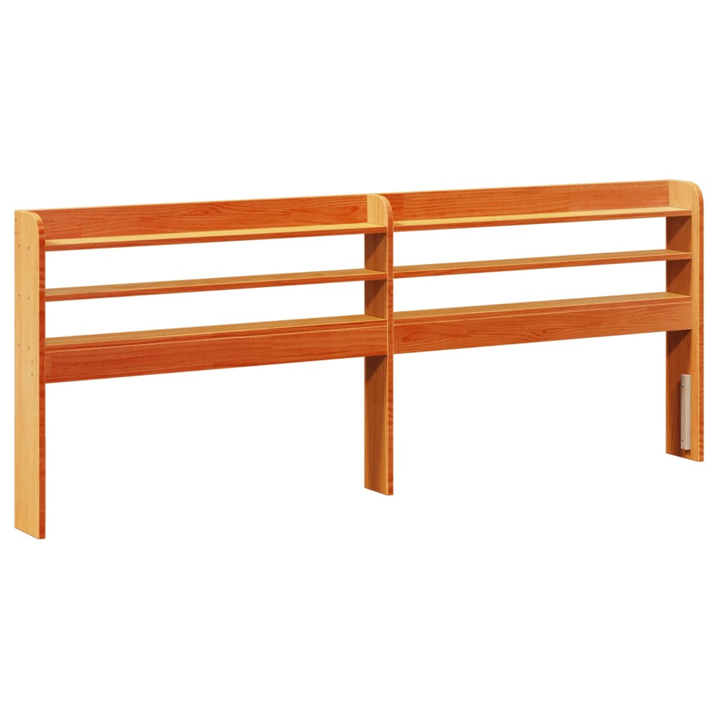 Bed Frame without Mattress Wax Brown 180x200 cm Super King Solid Wood Pine