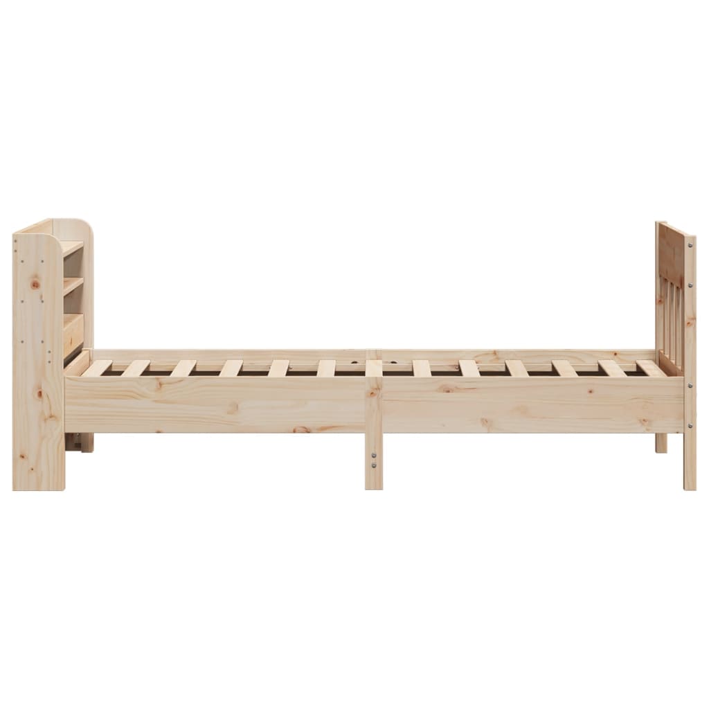 Bed Frame without Mattress 75x190 cm Small Single Solid Wood Pine