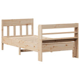 Bed Frame without Mattress 75x190 cm Small Single Solid Wood Pine