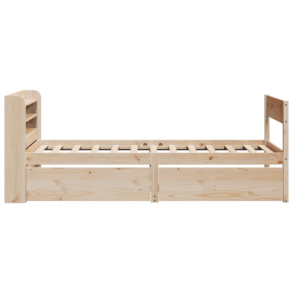 Bed Frame without Mattress 90x200 cm Solid Wood Pine