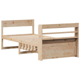 Bed Frame without Mattress 90x200 cm Solid Wood Pine