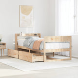 Bed Frame without Mattress 90x200 cm Solid Wood Pine