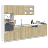 7 Piece Kitchen Cabinet Set Sonoma Oak Engineered Wood