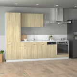 7 Piece Kitchen Cabinet Set Lyon  Sonoma Oak Engineered Wood