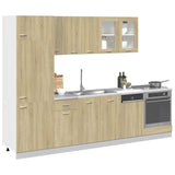 8 Piece Kitchen Cabinet Set Lyon  Sonoma Oak Engineered Wood