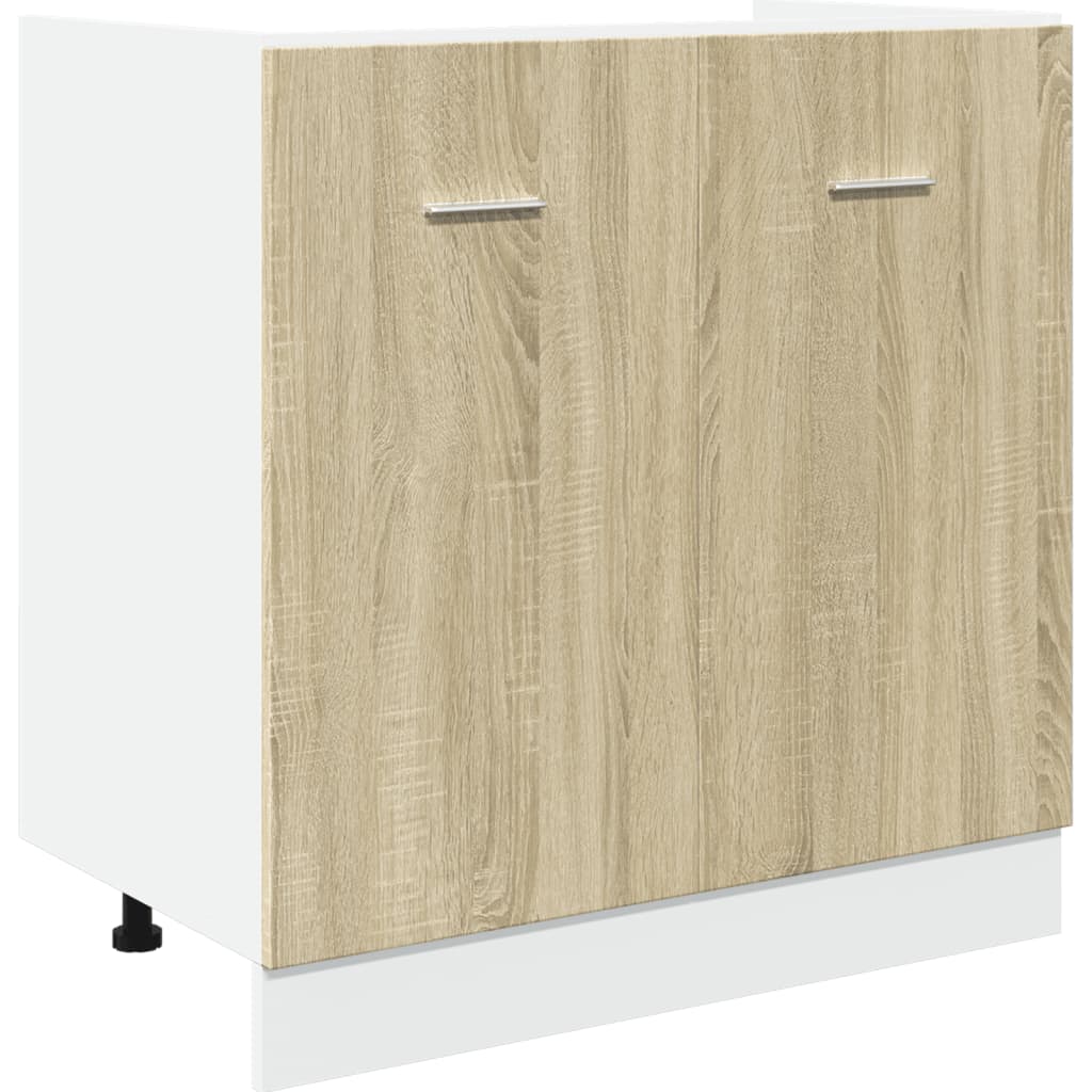 4 Piece Kitchen Cabinet Set Sonoma Oak Engineered Wood