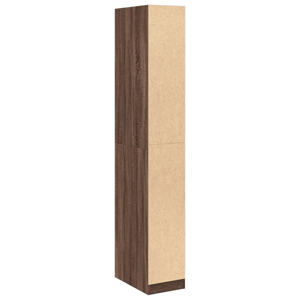 Wardrobe Brown Oak 30x50x200 cm Engineered Wood