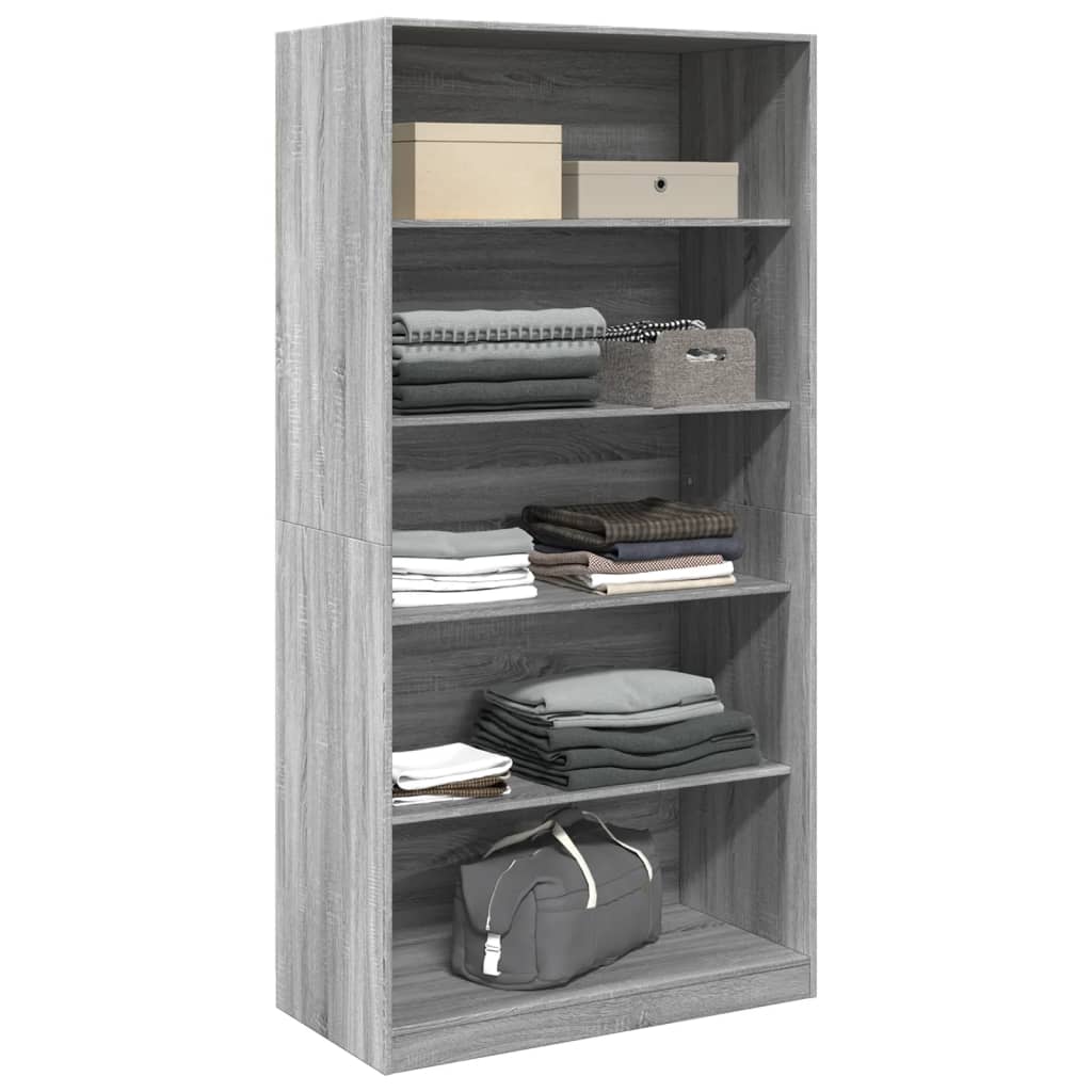 Wardrobe Grey Sonoma 100x50x200 cm Engineered Wood