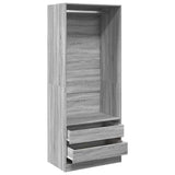 Wardrobe Grey Sonoma 80x50x200 cm Engineered Wood