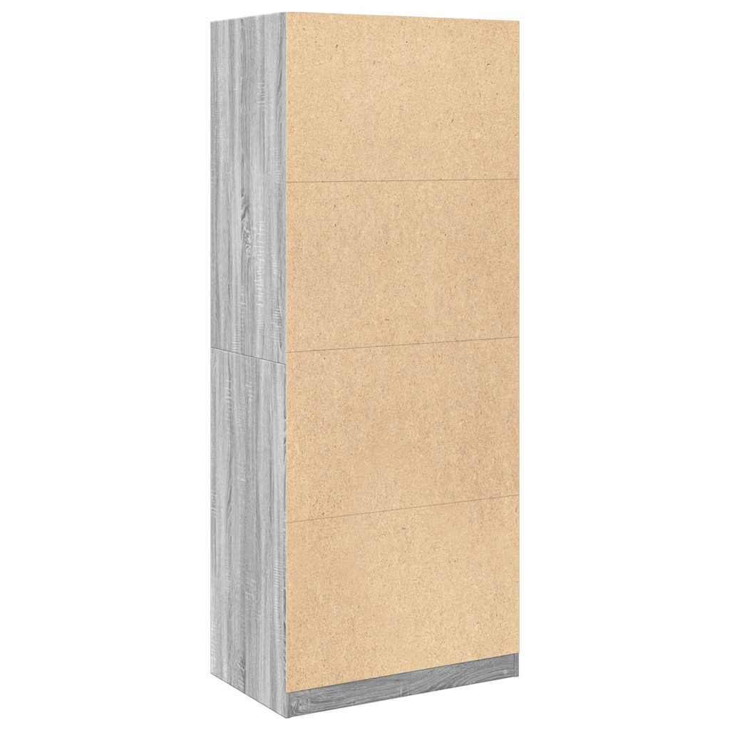 Wardrobe Grey Sonoma 80x50x200 cm Engineered Wood