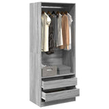 Wardrobe Grey Sonoma 80x50x200 cm Engineered Wood