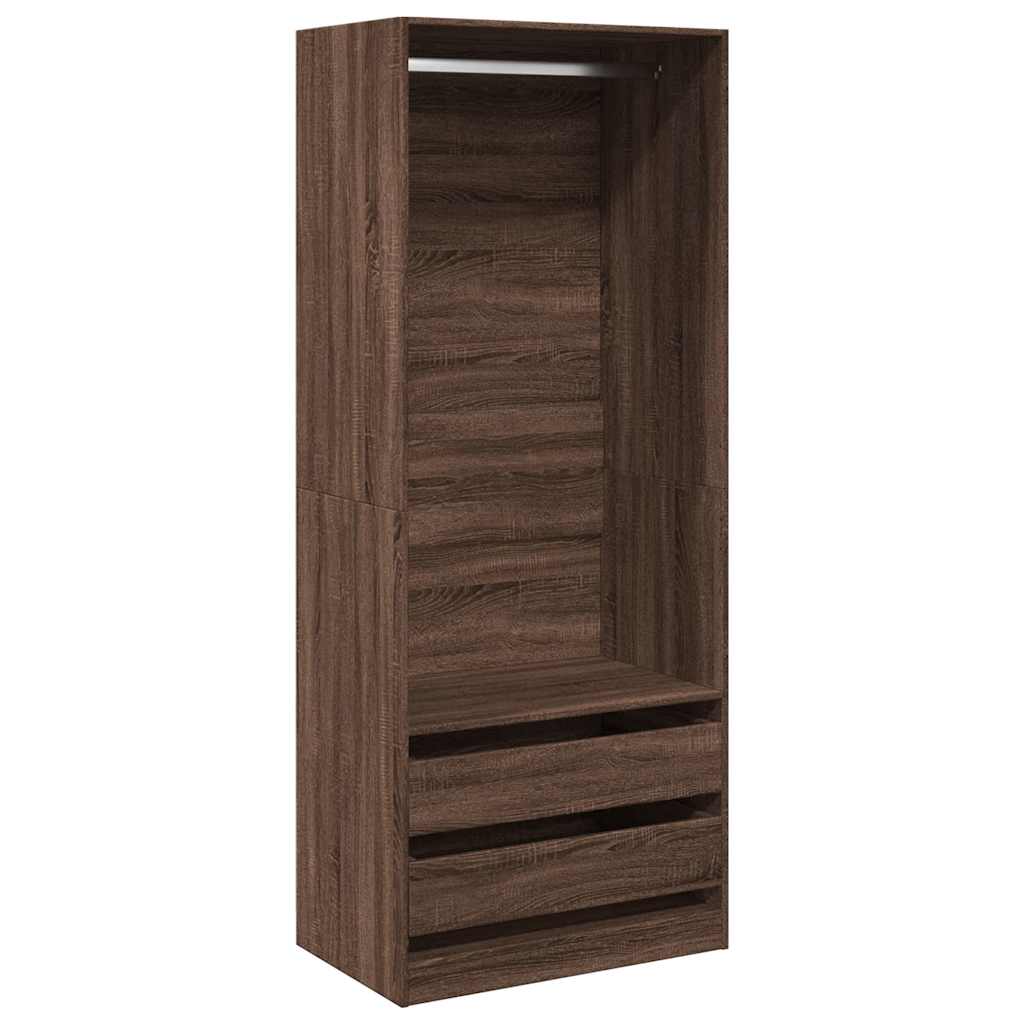 Wardrobe Brown Oak 80x50x200 cm Engineered Wood