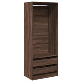 Wardrobe Brown Oak 80x50x200 cm Engineered Wood