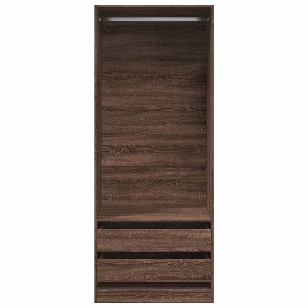 Wardrobe Brown Oak 80x50x200 cm Engineered Wood