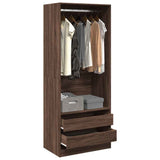 Wardrobe Brown Oak 80x50x200 cm Engineered Wood