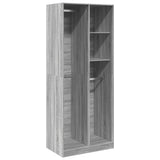 Wardrobe Grey Sonoma 80x50x200 cm Engineered Wood