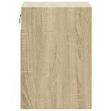 Wall-mounted Bedside Cabinets with LED Lights 2 pcs Sonoma Oak