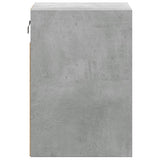 Wall-mounted Bedside Cabinets with LED Lights 2 pcs Concrete Grey