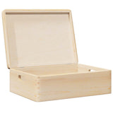 Wooden Box with Lid and Handles 40x30x13 cm Solid Wood Pine