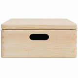 Wooden Box with Lid and Handles 40x30x13 cm Solid Wood Pine