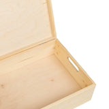 Wooden Box with Lid and Handles 40x30x13 cm Solid Wood Pine