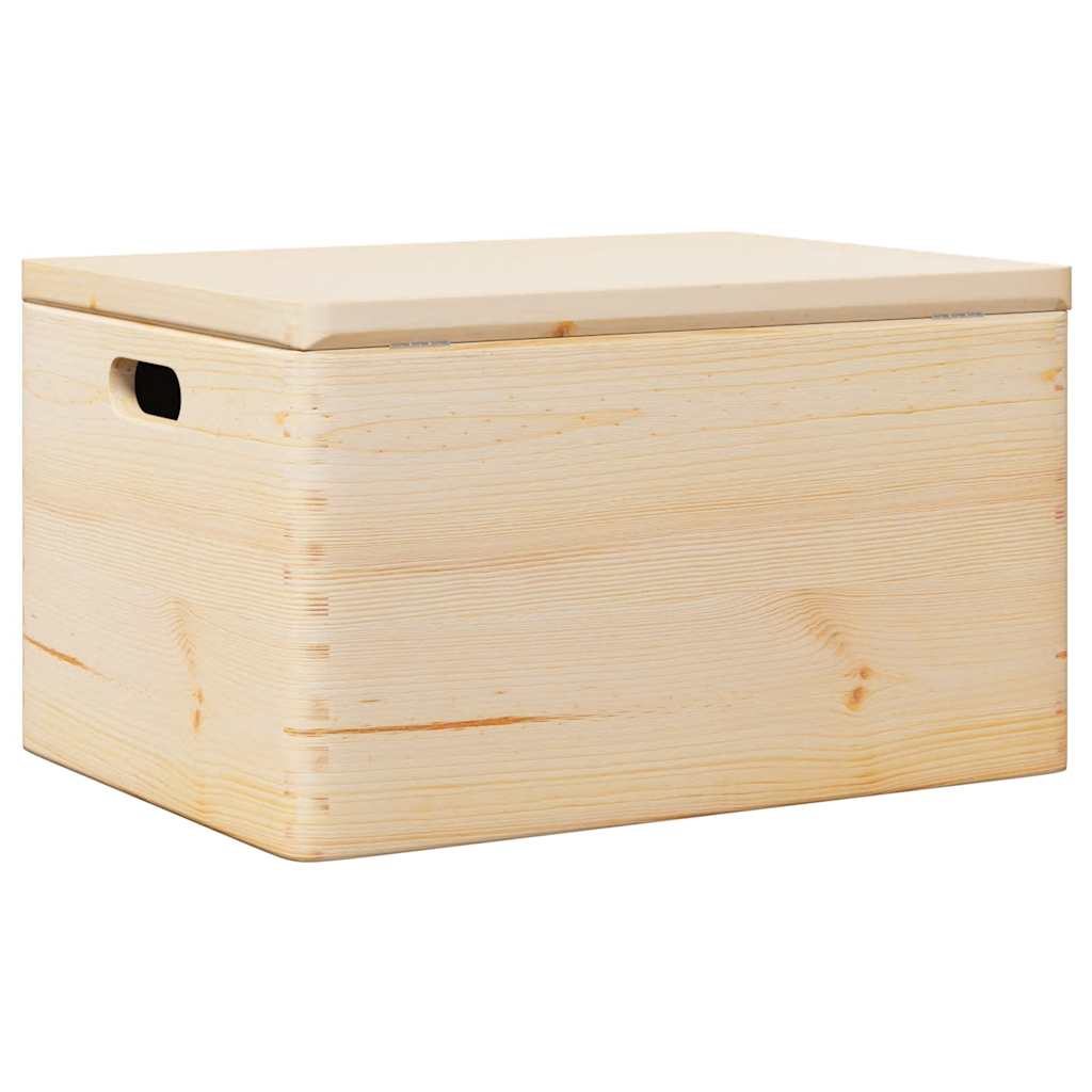 Wooden Box with Lid and Handles 40x30x23 cm Solid Wood Pine