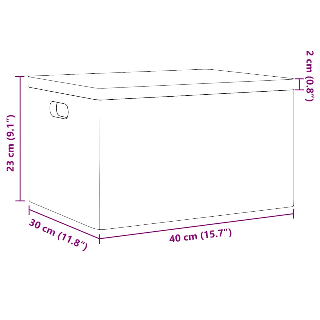 Wooden Box with Lid and Handles 40x30x23 cm Solid Wood Pine