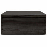 Wooden Box with Lid Black 40x30x13 cm Solid Wood Pine