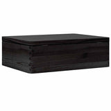 Wooden Box with Lid Black 40x30x13 cm Solid Wood Pine