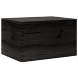 Wooden Box with Lid Black 40x30x23 cm Solid Wood Pine