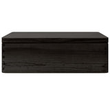 Wooden Box with Lid and Handles Black 40x30x13cm Solid Wood Pine