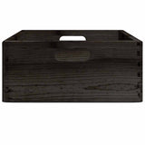 Wooden Box with Handles Black 40x30x13 cm Solid Wood Pine